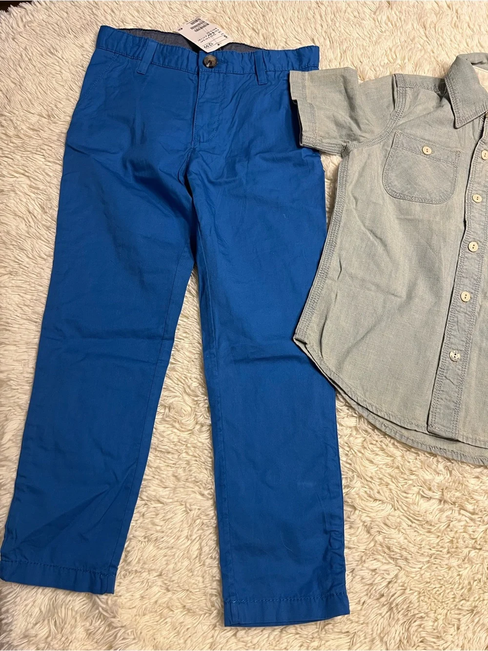 GAP Blue Chino Pants with Light Denim Button-Down Shirt